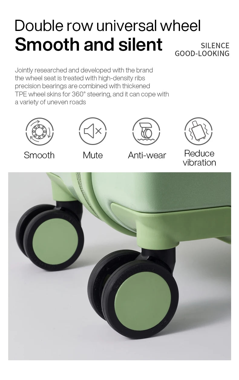 Mixi Hardside Luggage - Premium PC Travel Suitcase with Spinner Wheels