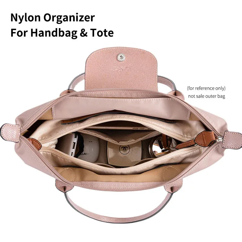 Lipstick Toner Nylon Insert Organizer Bag for Longchamp LE PLIAGE Bag Luxury Handbags Travel Inner Purse Portable Makeup Bags