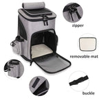 Breathable Pet Cat Carrier Backpack Foldable Pet Carrier Transport Travel Bag Expandable Large Capacity Creative for Cats Dogs