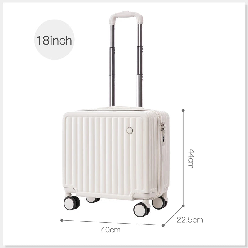18 inches Travel Luggage Airline Cute Suitcase Password Box Silent Wheel Lightweight Chassis Mounted Universal