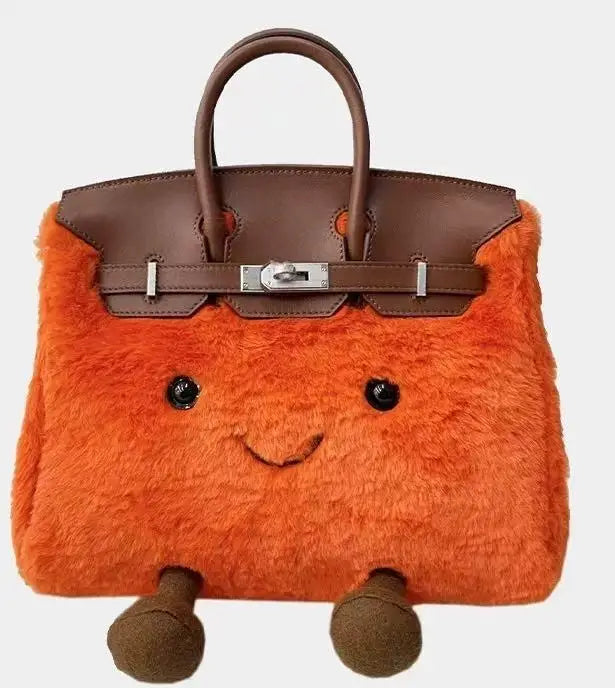 Niche design jllycatlm wind doll bag knock cute plush platinum bag bk elf tote bag