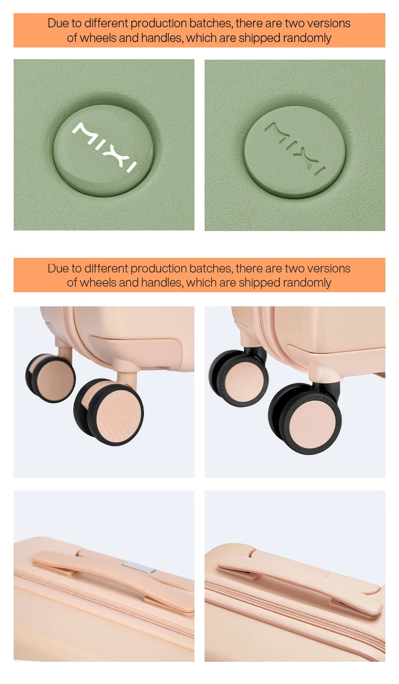 Mixi Hardside Luggage - Premium PC Travel Suitcase with Spinner Wheels