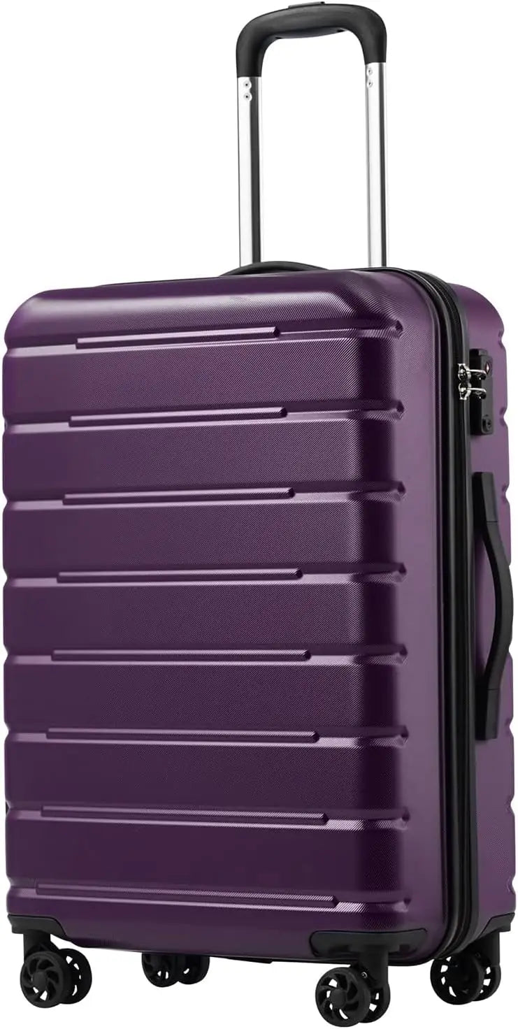 Coolife Luggage 3 Piece Set Suitcase Spinner ABS+PC Hardshell Lightweight TSA Lock USB Port, 20in 24in 28in Carry on Expanda
