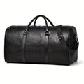 Large Capacity Retro Crocodile-Textured Travel Duffel Bag - Durable Unisex Vacation Luggage,  Versatile Gift for Men & Women