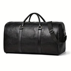 Large Capacity Retro Crocodile-Textured Travel Duffel Bag - Durable Unisex Vacation Luggage,  Versatile Gift for Men & Women