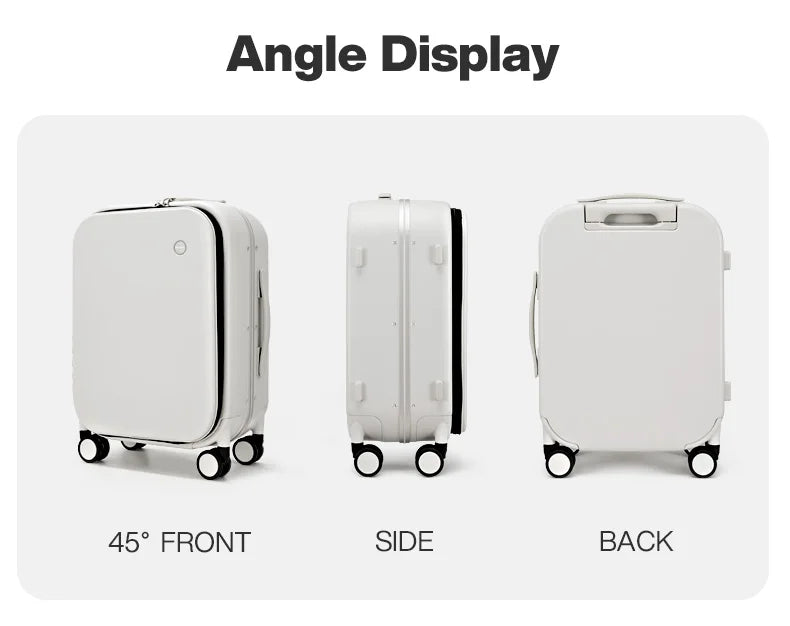 Mixi New PC Aluminum Frame Suitcase Front Opening Rolling Travel Luggage 20 Inch Carry-On 24 26 Inch M9291