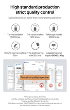 Mixi Hardside Luggage - Premium PC Travel Suitcase with Spinner Wheels