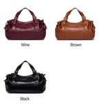 2026 New Women's Bag Boston Bag Solid Color Simple Handbag Working Bag Shoulder Crossbody Tote Soft