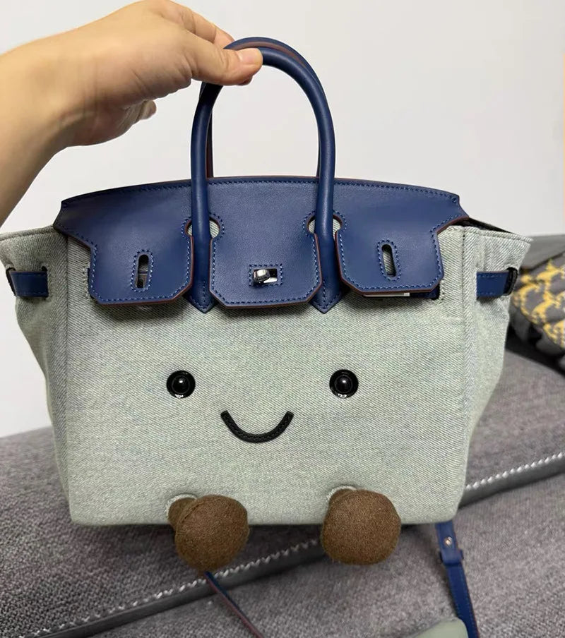 Niche design jllycatlm wind doll bag knock cute plush platinum bag bk elf tote bag