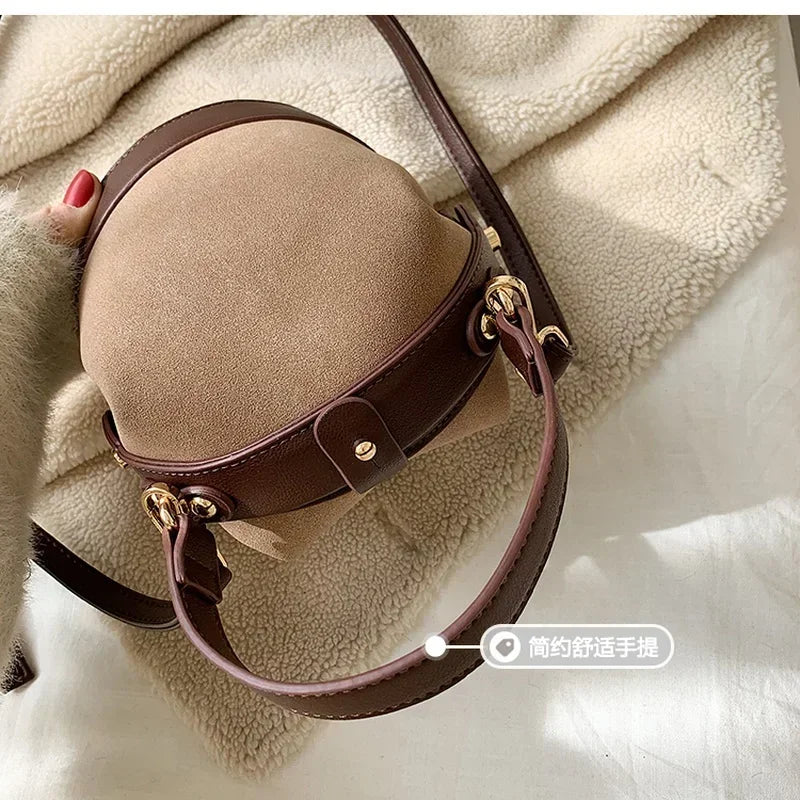 Autumn Winter Network Red One Shoulder Women's Bag New Fashion Crossbody Versatile Ins Texture Bucket Bag Shoulder Bags