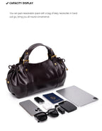 2026 New Women's Bag Boston Bag Solid Color Simple Handbag Working Bag Shoulder Crossbody Tote Soft