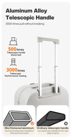 Mixi New PC Aluminum Frame Suitcase Front Opening Rolling Travel Luggage 20 Inch Carry-On 24 26 Inch M9291