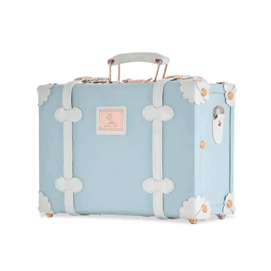 Women Cute Suitcase Small Train Case with Straps