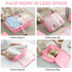7PCS/SET Travel Organizer Storage Bags Suitcase Packing Cubes Set Cases Portable Luggage Clothes Shoe Tidy Pouch Folding.A-ZMT