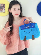 Niche design jllycatlm wind doll bag knock cute plush platinum bag bk elf tote bag