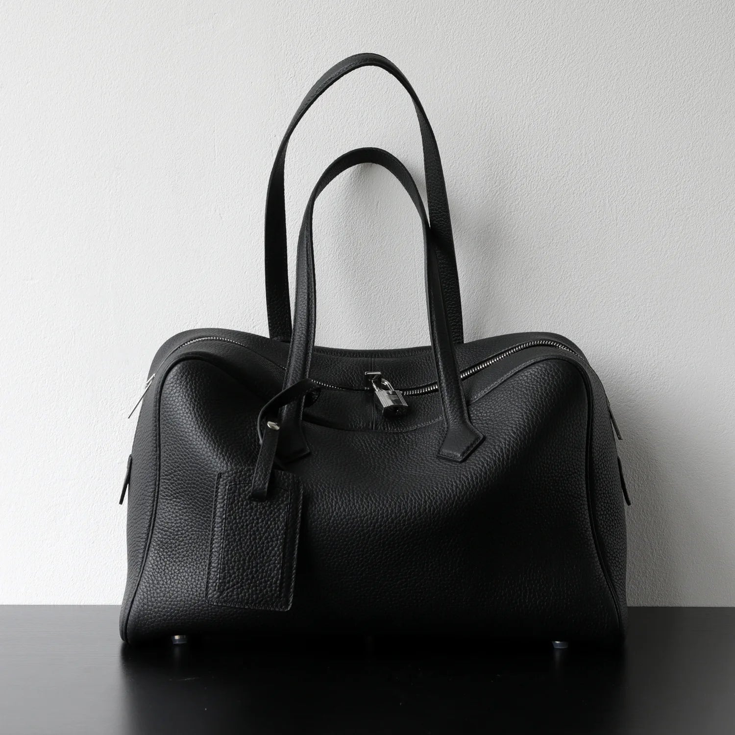 Premium First Layer Cowhide Boston Genuine Leather Women's Bag Simple Large Capacity Bowling Armpit Bag Portable Messenger Bag