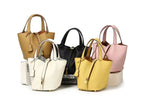 New Leather Luxury Handbag, High-end Soft Leather Bucket Bag, Cowhide Portable Gift Bag, Commuting Versatile Women's Bag