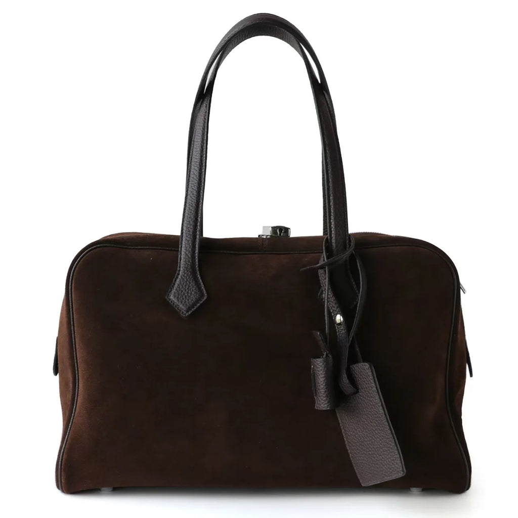 Premium First Layer Cowhide Boston Genuine Leather Women's Bag Simple Large Capacity Bowling Armpit Bag Portable Messenger Bag